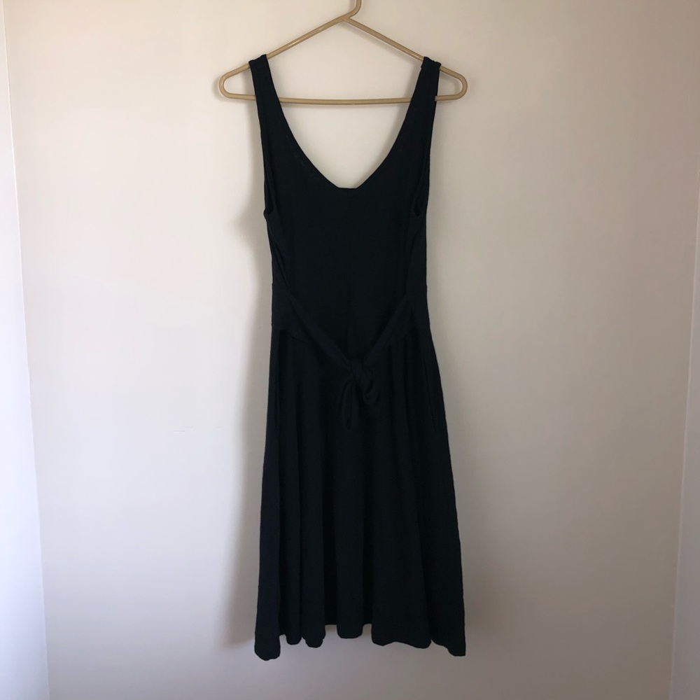 LOFT Black Front Tie Dress ❗️ Medium Never Worn